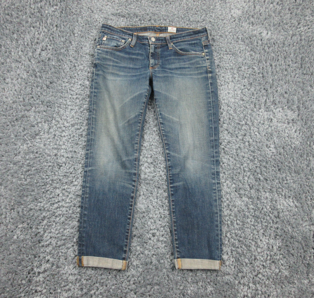 Adriano GoldSchmied Jeans Womens 29 Blue Cuffed Crop 29x25*